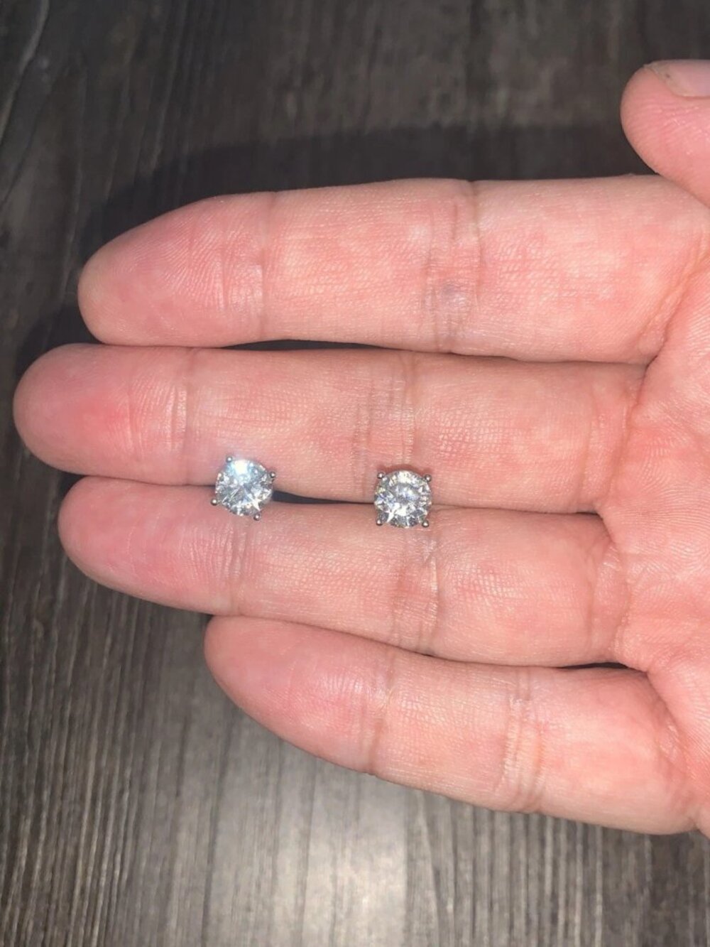 moissanite stud earrings 925 Sterling Silver GRA Certified 6.5mm 1.0ct